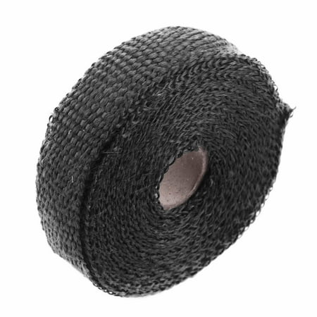 White Car Modification Heat Wrap,5m Car Insulation Tape Exhaust Heat Wrap with 4 Stainless Steel Cable Ties